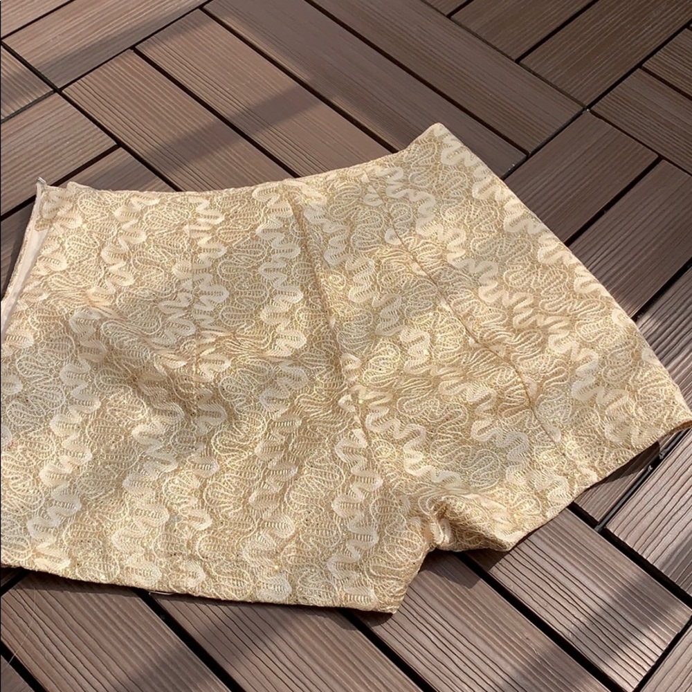 Mustard Seed LA Gold Embroidered Vintage Shorts